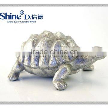 Silver sea turtle with Antique black finish