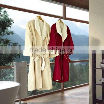 Microfiber Double Layer Bathrobe Elegant Warm Sleepwear 2015 Hotle Quality Bathrobe