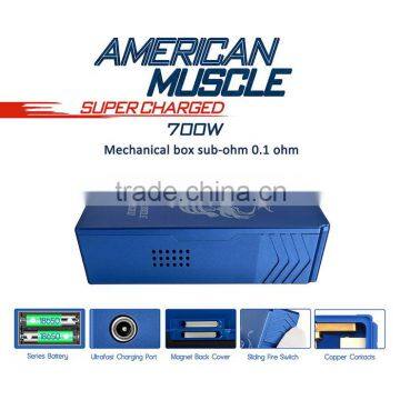 American Muscle Supercharged Dual 18650 SERIES Box Mod Mechanical Mod