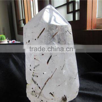 Collecting valuable crystal point/rutilated quartz crystal wand