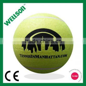 Inflated jumbo tennis ball