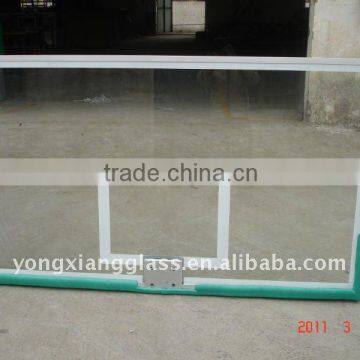 (steel frame,alumimum faces)Tempered &insulation glass basketball backboard