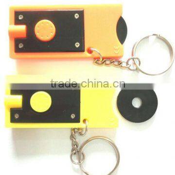 high quality plastic shopping cart coin keychain