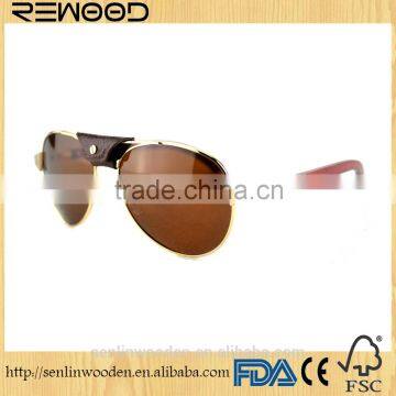 Fashion Natural PC And gafas de sol de madera de zebra wooden Sunglasses