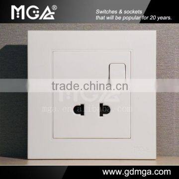 MGA A9 Series 10A 2-pin multiple power socket with switch