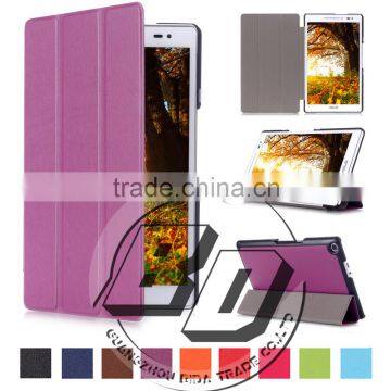 Ultra High Quality Three Folds Ultrathin Stand PU Leather tablets cases For ASUS zenpad 8 Z380C tablet case factory price