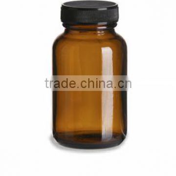 4oz Amber wide mouth glass bottle for Tablet