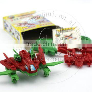 3 in 1 Reconfigurable Warplane Building Block Toys With Candy photo-2
