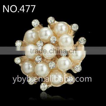 Rose Crystal rhinestone flower button for wedding invitation -477