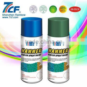 Best Seller Shenzhen Rainbow Brand 7CF Fast Dry Acrylic 400 ml Hammer Effect Spray Paint photo-3