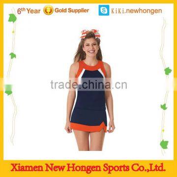 Wholesale fashion one-pieces tank top spandex cheerleading uniforms