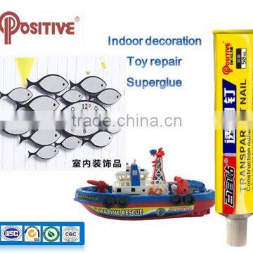 Adhesive for metals alloys glass super glue