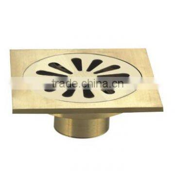 2016 hot sale golden brass floor drains