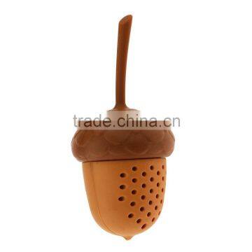 Hot sell acorn shape silicone tea infuser