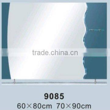 2016 hottest selling double layer 4+4mm aluminum mirror double coated silver mirror light salon frameless shelf mirror