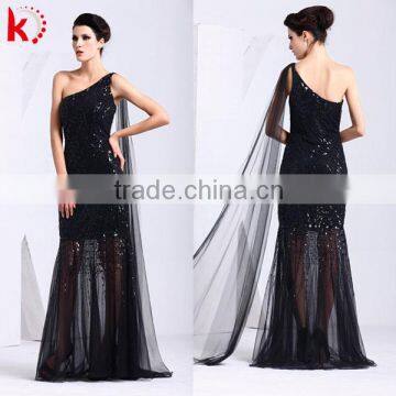 2014 Elegant Reception Party Transparent Ladies Long Evening Party Wear Gown