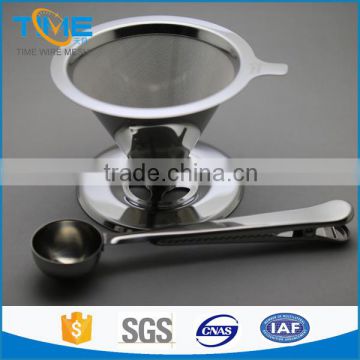 18/8 reusable doule-layer stainless coffee filter