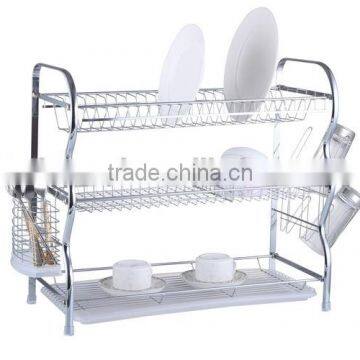 XiangYi 3 tier kitchen chrome dish rack