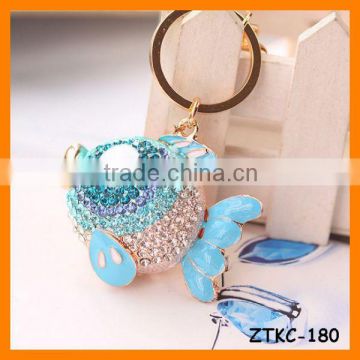 2014 Latest Rhinestone Fish Keychain , Bag Pendant ZTKC-180