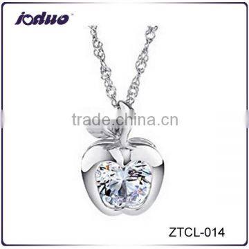 Korean Fashion Apple Zircon Necklace Pendant Wholesale ZTCL-014