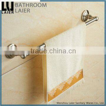 Sleek Made In China Zinc Alloy Brush Nicked Bathroom Sanitary Items Wall Mounted Single Towel Bar