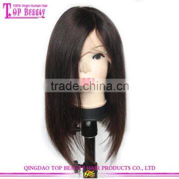 2016 New Style Glueless human hair short bob wigs with bangs Virgin Brazilian Lace Front Wig Bob Style