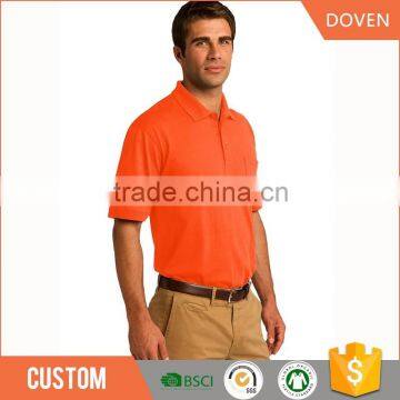 Customized logo staff uniform cotton pique polo shirts