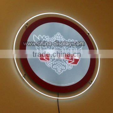 Display Led Light Panel Crystal Menu Sign Board Round Shape Light Sign photo-2