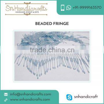 Compact Design Superior Finishing Beaded Lace Fabric Available for Sale