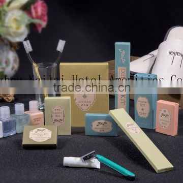 Hotel shaving kit and dental kit Hotel amenity individual flow pack and flow bag and paper box