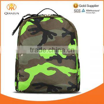 Custom printed fashion camo traveling bag bookbag shoulder student backpack school bag