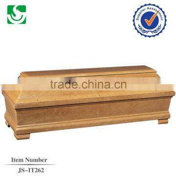 standard simple oak funeral coffin beds from China