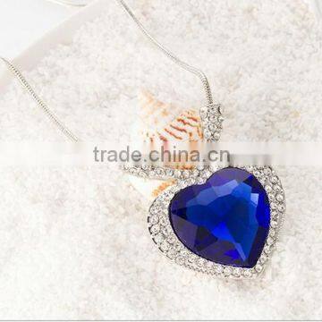 MYLOVE The Heart of the Ocean necklace blue crystal Titanic necklace jewelry MJ-253