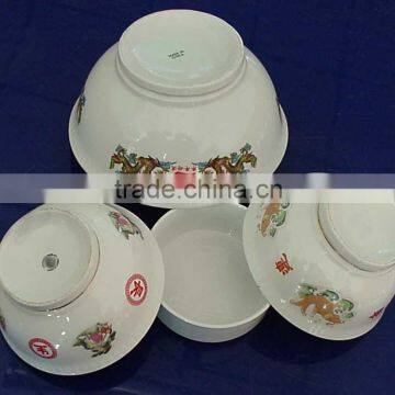 WHITE PORCELAIN JINRONG BOWL , CHEAP CERAMIC SOUP BOWL , JINRONG BOAL