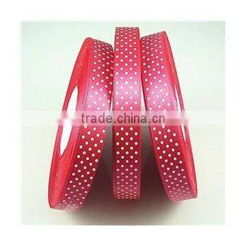 Silk Screen Printing/Heating Transfer Printing New Charm Satin Ribbon Bow With Polka Dots PinkK~ photo-2