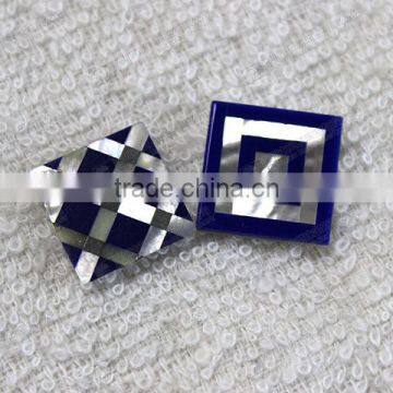 Mosaic stone cuff buttons,blue cuff buttons wholesale