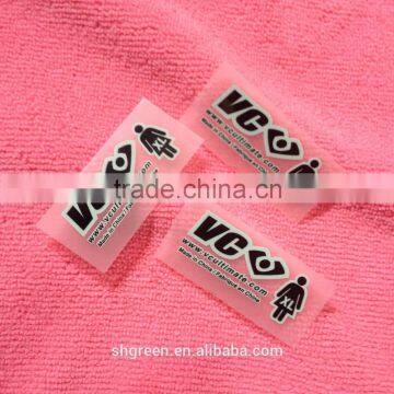 Transparent heat transfer printing label,heat seal for shirt neck