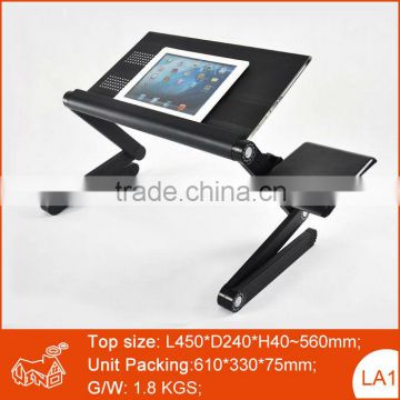 Popular gift promotion folding aluminum recliner fold up computer desk