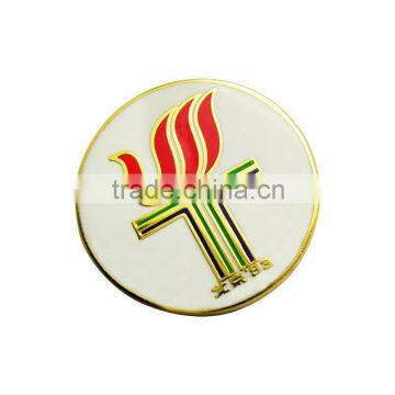 manufacture Iron stamped with soft enamel metal badge