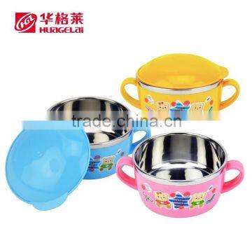 Stainless Steel Plastic Colorful Kid Drinking Cups With Cover 10CM