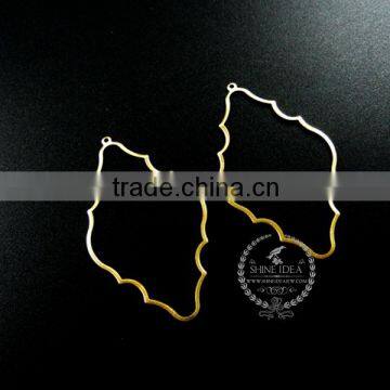53*31mm Raw Brass Hollow Cloud Pendant Charm DIY Earrings Chandelier Jewelry Findings 1800158