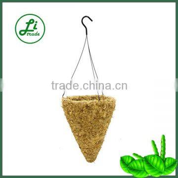 18" Sphagnum Moss Cone Hanging Basket