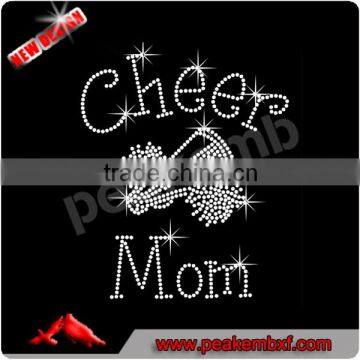 Beautiful Cheer Mom Hotfix Rhinestone Motif