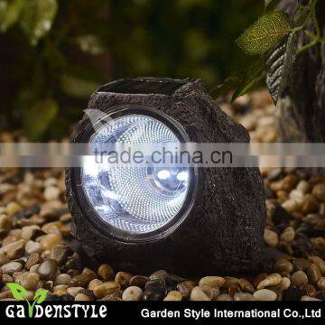 Best Selling poly-resin Stone Garden Decoration solar led lights wholesale