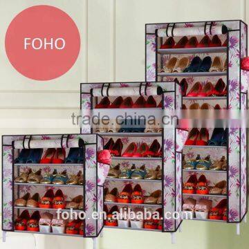 China Manufacture Portable Folding Kids Storage Storage Shelves Pink Color Shoe Rack photo-2