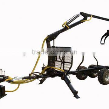 6.5hp 1.5Ton max load 300kgs Lifting capacity log loader with trailer,atv log trailer,log loader trailer