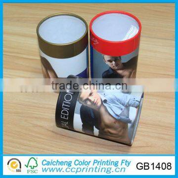 Round rigid paper clear plastic lid gift box