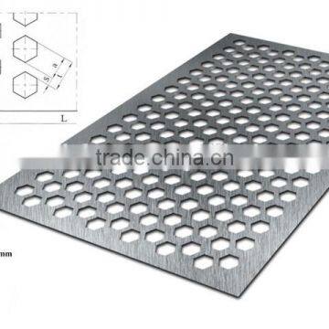 OEM factory Perforated hexagonal hole shape metal sheet