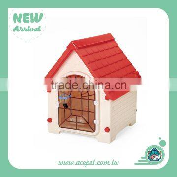 662-GATE-Taiwan design Lucky Dog House with Gate for small size,dog outdoor houses,Plastic Pet house