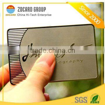 Cr80 Custom Design stainless steel metal business cards